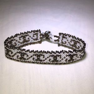 Tribal Designs Bronze & White Bracelet